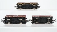 Piko H0 Konvolut 2 gedeckte Güterwagen, 1 offener Güterwagen, 2 achsig DB (teilweise patiniert)