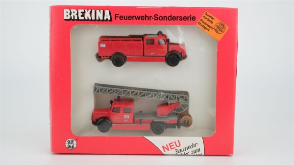 Brekina H0 Fahrzeug-Set Sonderserie Feuerwehr Stuttgart