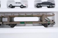 Märklin H0 47121 Autotransportwagen mit 8 Mercedes-Benz Fahrzeugen DB