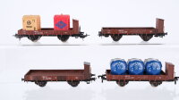 Lima H0 Konvolut 2 Niederbordwagen mit Bremserhaus, 2...