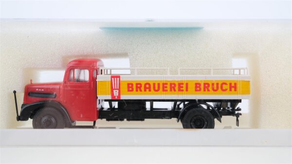 Brekina H0 MAN F8 Pritschenhauber Brauerei Bruch