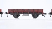 Fleischmann H0 Konvolut 7 Niederbordwagen 2 achsig DB (teilweise patiniert)