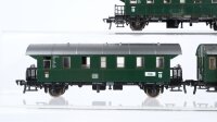 Fleischmann H0 Konvolut 1 Personenwagen 1. Klasse, 2 Personenwagen 2. Klasse, 2 achsig DB