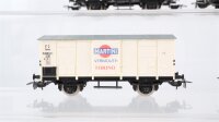 Piko H0 Konvolut 1 gedeckter Güterwagen, 3 Kühlwagen (Martini/ Bertolli), 2 achsig F.S. Italia