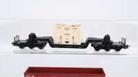 Märklin H0 Konvolut 2 Niederbordwagen, Hochbordwagen, Tiefladewagen mit Kiste "Bahia" DB