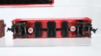 Unbekannt H0  Konvolut 2 gedeckte Güterwagen, 1 Selbstentladewagen, 4 achsig CB&Q/ u. a. USA