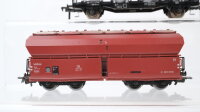 Unbekannt H0  Konvolut Behältertragwagen (Von Haus zu Haus), Selbstentladewagen, Selbstentladewagen mit Kohleladung, Selbstentladewagen mit Klappdeckeldach DB