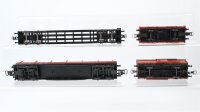 Unbekannt H0 Konvolut gedeckter Güterwagen 2-achisg, Klappdachwagen 2-achisg, Rungenwagen 4-achsig, Tiefladewagen 4-achisg DR u.a.