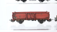 Märklin H0 Konvolut Niederbordwagen, Hochbordwagen DB (teilweise patiniert)