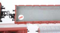 Märklin H0 Konvolut Sebstentladewagen, Hochbordwagen mit Holzladung, gedeckter Güterwagen, Rungenwagen, Niederbordwagen 4-achisg DB (Rungen fehlen)