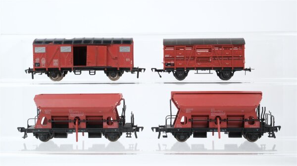 Fleischmann H0 Konvolut Selbstentladewagen, Viehtransportwagen, gedeckter Güterwagen, DB