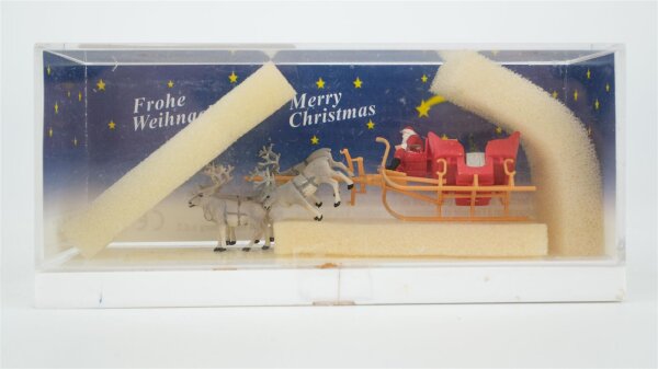 Preiser H0 30399 Weihnachtsschlitten mit 4 Rentieren