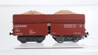 Unbekannt H0 Konvolut Selbstentladewagen mit Ladung 4-achsig, gedeckte Güterwagen DB/ SBB-CFF (Abbrüche/ Kupplungen fehlen teilweise)