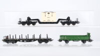 Märklin H0 Konvolut Tiefladewagen mit Ladung...