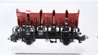 Märklin H0 Konvolut Muldenkippwagen, Rungenwagen DB (Abbrüche/ teilweise patiniert)