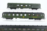 France Trains H0 Konvolut Abteilwagen 2. Klasse mit Speiseabteil, Gepäckwagen, Abteilwagen 1. Kl., Abteilwagen 2. Kl. 4-achsig SNCF (Kupplung fehlt)