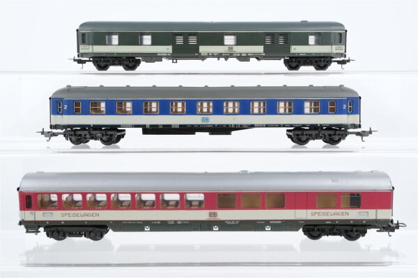Lima H0 Konvolut Abteilwagen 2. Kl., Speisewagen, Gepäckwagen, 4-achsig DB