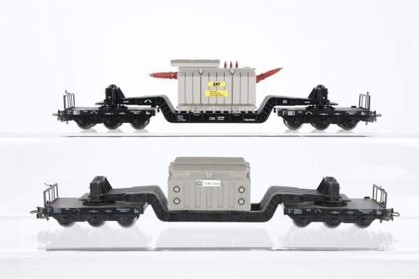 Märklin H0 Konvolut 2 Schwerlastwagen mit Transformator "Trafo Union, EVS" DB (unvollständig)