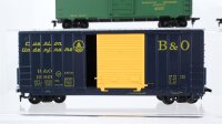 Unbekannt H0 Konvolut US Caboose, gedeckter Güterwagen, 4-achsig B&O u. a.
