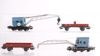 Märklin H0 Konvolut 2 Kranwagen mit Kranschutzwagen...