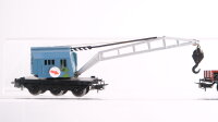 Märklin H0 Konvolut 2 Kranwagen mit Kranschutzwagen DB (Abbruch, Lackfehler, unvollständig)