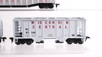Unbekannt H0 Konvolut US offener Güterwagen "Southern", Selbstentladewagen, 4-achsig Wisconsin Central u. a.