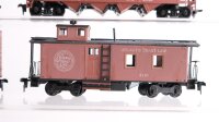Unbekannt H0 Konvolut US Caboose, Selbstentladewagen, Viehtransportwagen, 4-achsig T&P/ L.V/ ATSF/ Atlantic Coast Line