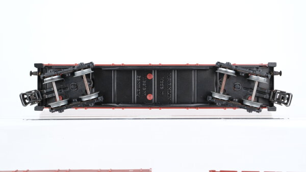 Märklin H0 Konvolut 2 Niederbordwagen 4-achsig, Niederbordwagen 2-achsig, Niederbordwagen mit Plane 4-achsig DB
