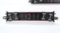 Märklin H0 Konvolut 2 Niederbordwagen 4-achsig, Niederbordwagen 2-achsig, Niederbordwagen mit Plane 4-achsig DB