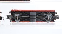 Märklin H0 Konvolut 2 Niederbordwagen 4-achsig, Niederbordwagen 2-achsig, Niederbordwagen mit Plane 4-achsig DB