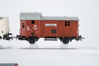 Piko H0 Konvolut 3 gedeckte Güterwagen braun, Kühlwagen weiss, Stückgutwagen braun DR