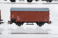 Piko H0 Konvolut 3 gedeckte Güterwagen braun, Kühlwagen weiss, Stückgutwagen braun DR