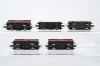 Piko H0 Konvolut 3 gedeckte Güterwagen braun, Kühlwagen weiss, Stückgutwagen braun DR