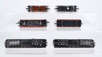 Liliput H0 Konvolut Rungenwagen mit Bremserhaus, Kesselwagen "Gulf", "Shell", Niederflurwagen, Rungenwagen 8-achsig ÖBB (Rungen fehlen)
