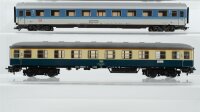 Märklin H0 Konvolut Abteilwagen 1.Kl. blau/grau, Abteilwagen 1.Kl. beige/oceanblau, Austellungswagen "Fünfzig Jahre deutsche Geschichte" DB