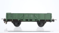 Unbekannt H0 Konvolut Muldenkippwagen, Güterzugbegleitwagen, Behhältertragwagen Teilbeladen "Von Haus zu Haus", Mittelbordwagen DB (Kupplung fehlt)
