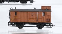 Electrotren H0 Konvolut  Autotransportwagen "Semat" 3-achsig, 2 Güterzugbegleitwagen, Schiebedachwagen "Abonos" ACM M.Z.A. u.a.
