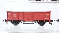 Fleischmann H0 Konvolut Tiertransportwagen mit Bremserhaus, geschlossener Güterwagen mit Bremserhaus, Hochbordwagen DB