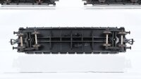 Fleischmann H0 Konvolut Drehgestellwagen teilweise mit Holzladung, Flachwagen DB u.a.