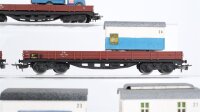 Märklin H0 Konvolut Niederbordwagen mit Ladung "Circus Apollo" DB (Ladung teilweise geklebt)