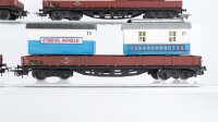 Märklin H0 Konvolut Niederbordwagen mit Ladung "Circus Apollo" DB (Ladung teilweise geklebt)