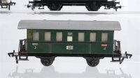 Fleischmann H0 Konvolut 4 Personenwagen 2.Kl. grün Blech Nebenbahn