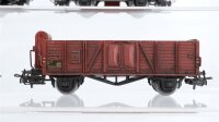 Märklin H0 Konvolut Talbot Trichterwagen, Klappdachwagen, Hochbordwagen, Hochbordwagen mit Bremserhaus DB