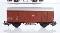 Märklin H0 Konvolut Talbot Trichterwagen mit Bremserhaus, gedeckte Güterwagen DB