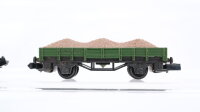 Arnold N Konvolut Klappdeckelwagen, Bauzugwagen, Niederbordwagen mit Ladung DB
