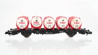 Fleischmann N Konvolut Behältertragwagen "EKU", Schiebewandwagen "Miele", gedeckter Güterwagen "Fleischmann" u.a. DB