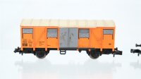 Fleischmann N Konvolut Behältertragwagen "EKU", Schiebewandwagen "Miele", gedeckter Güterwagen "Fleischmann" u.a. DB