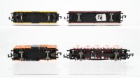 Fleischmann N Konvolut Behältertragwagen "EKU", Schiebewandwagen "Miele", gedeckter Güterwagen "Fleischmann" u.a. DB