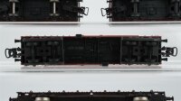Klein Modellbahn/ Lima H0 Konvolut Hochbordwagen 4-achsig, Flachwagen, gedeckter Güterwagen "Stückgut-Schnellverkehr" DB u. a. (teilweise patiniert)