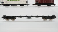 Fleischmann H0 Konvolut Kühlwagen "Sillan", Schiebedachwagen "Bauknecht" 4-achsig, gedeckter Güterwagen, Flachwagen 4-achsig DB